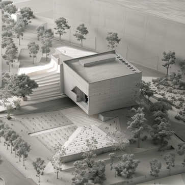 aerial view, aargmodel, single model, grey board, concrete, a model of a building, masterpiece,best quality, super detailed,realistic,photorealistic, 8k